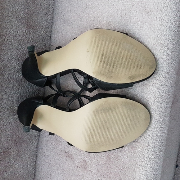 Expression Black Strappy Heels - Picture 6 of 7